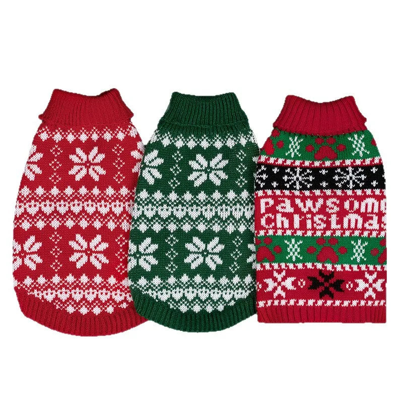 Christmas Knitted Pet Sweater β Warm Festive Outfit for Cats & Dogs | PawFair