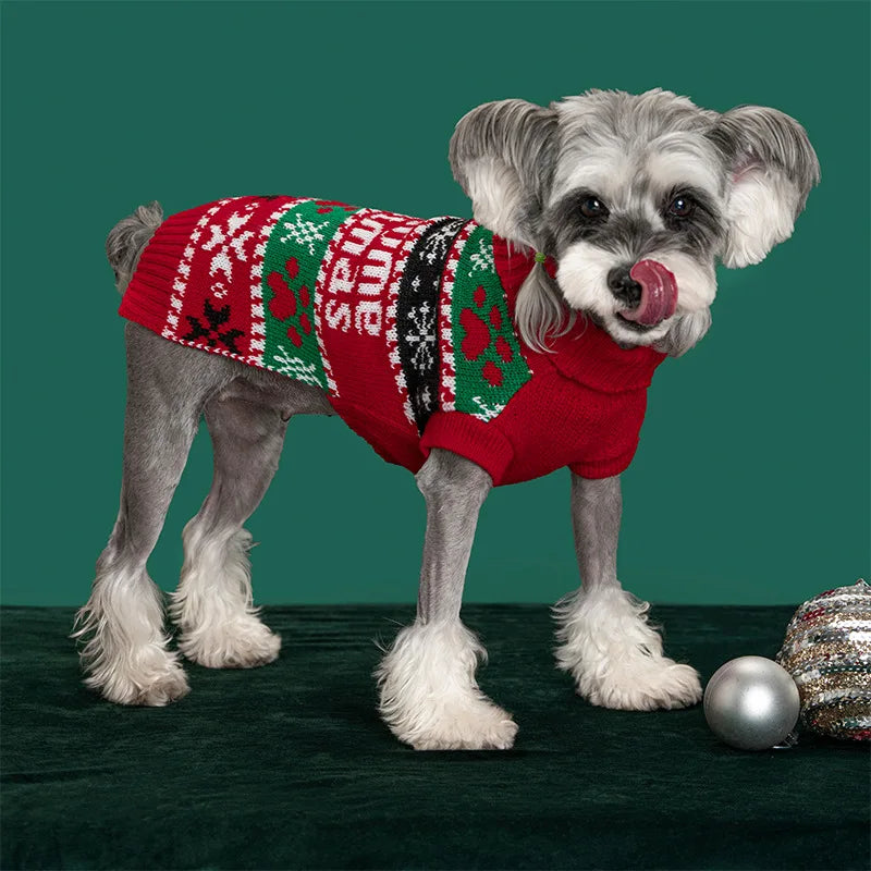 Christmas Knitted Pet Sweater – Warm Festive Outfit for Cats & Dogs | PawFair