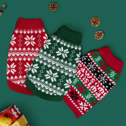 Christmas Knitted Pet Sweater – Warm Festive Outfit for Cats & Dogs | PawFair